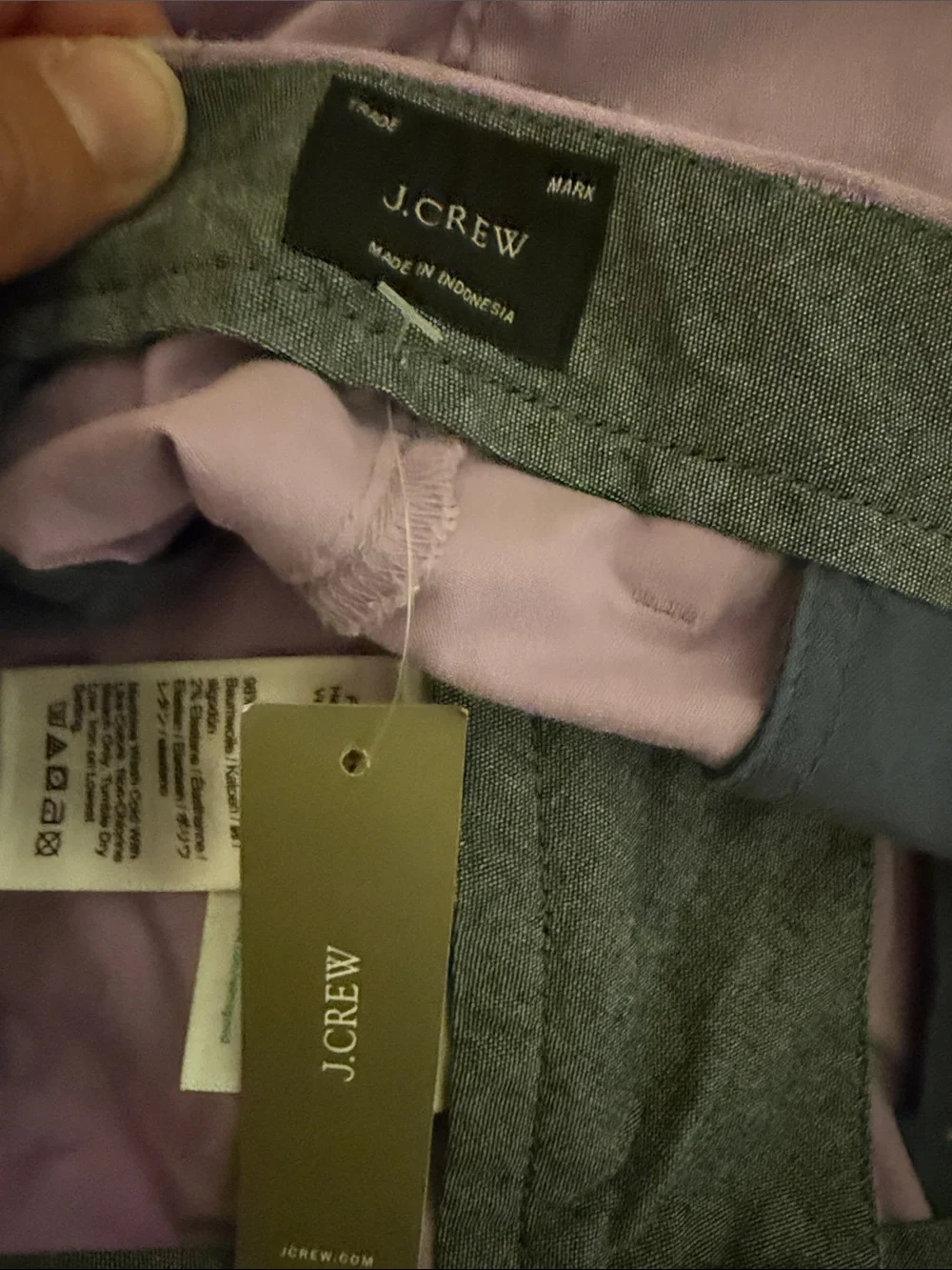 J. Crew Men's 7’’ Stretch Chino Shorts Lavender New Size 33